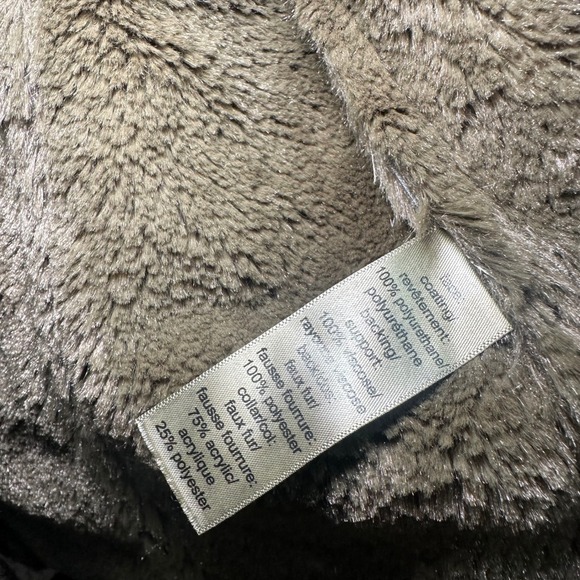 Maurices Womens Olive Faux Leather Fur Lined Moto Vest Size L - Picture 9 of 12